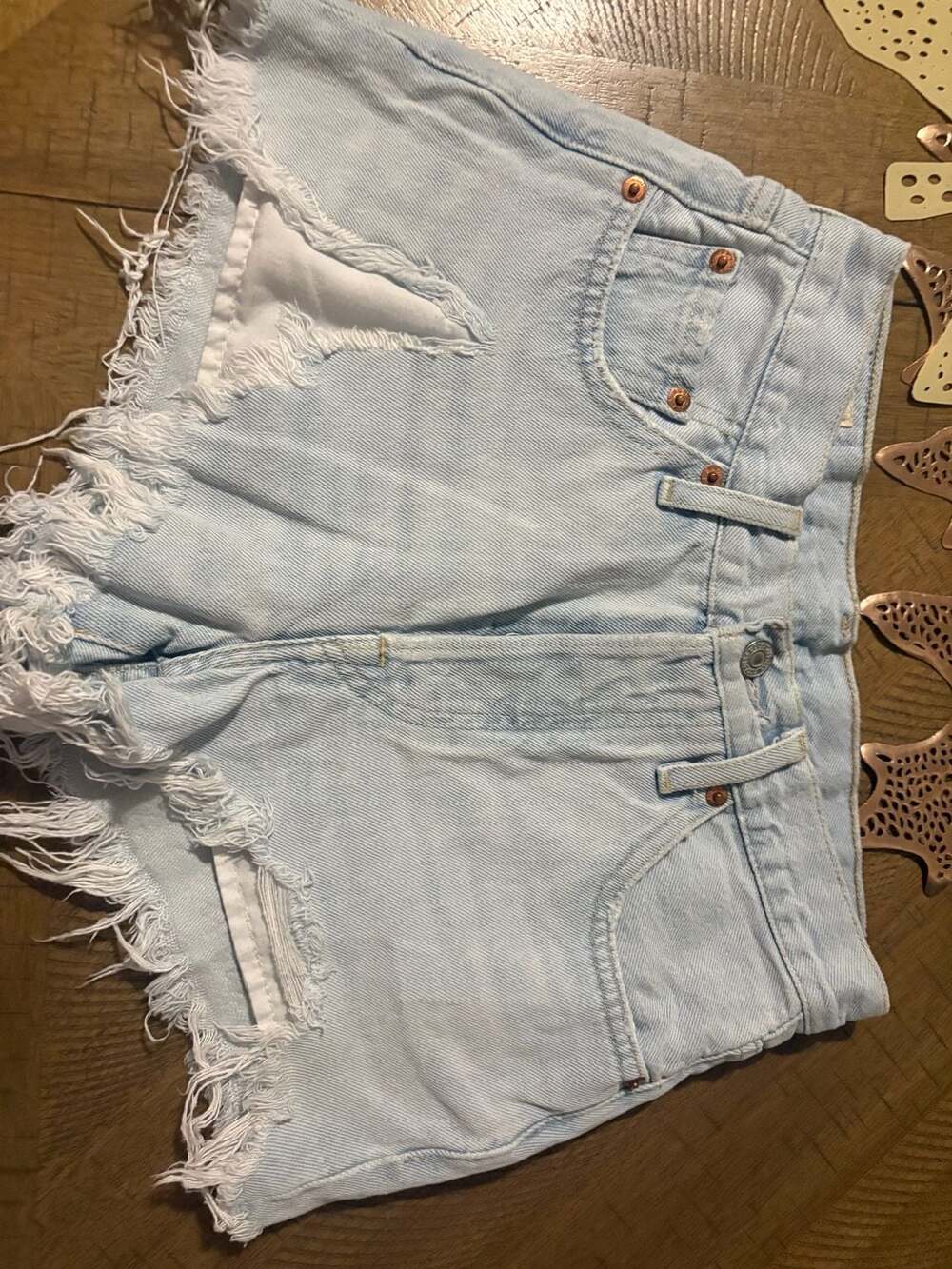 Levi's 501 Cut-Off Denim Shorts Light Wash